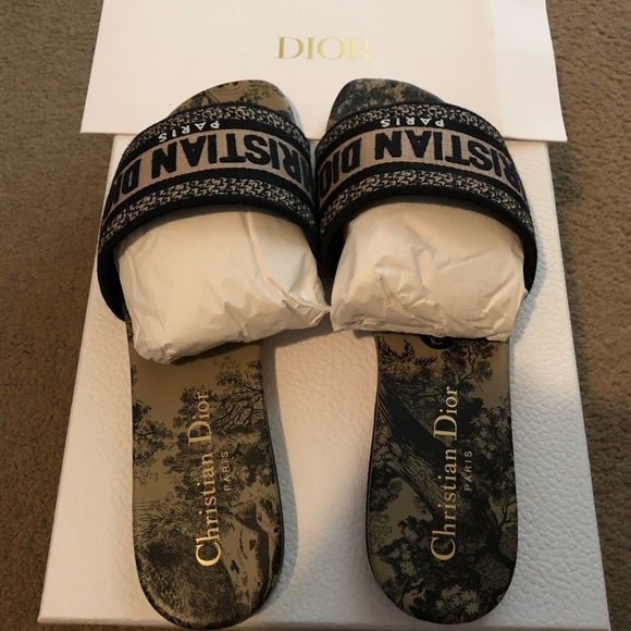 Christian Dior Dway Hazelnut Embroidered Cotton & Toile de Jouy Motif Size 36 - Picture 4 of 11